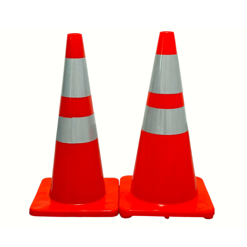 High-Elasticity PVC Traffic Safety Cone with Optional Weighted Rubber Base for All-Weather Road Control and Hazard Isolation