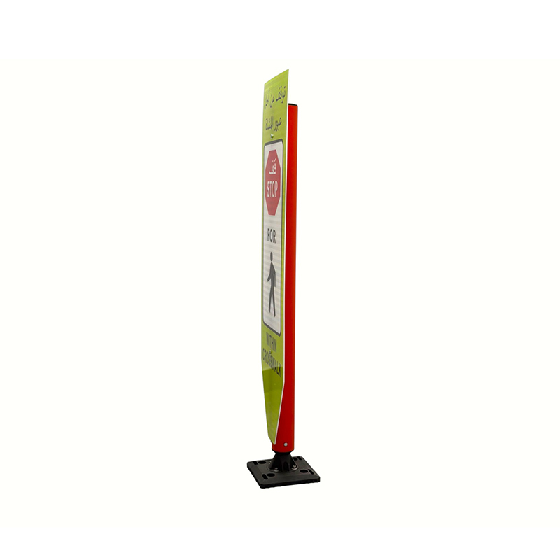 Flexibles Verkehrsleitschild mit stoßfester, elastischer Basis