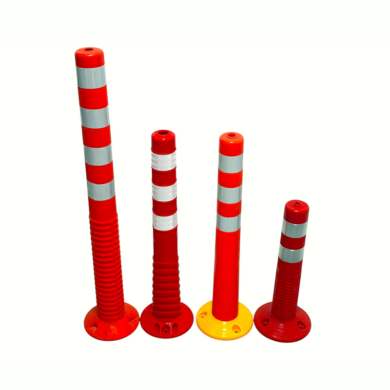 Flexibler PVC-Leitpfosten mit reflektierenden Kragen
