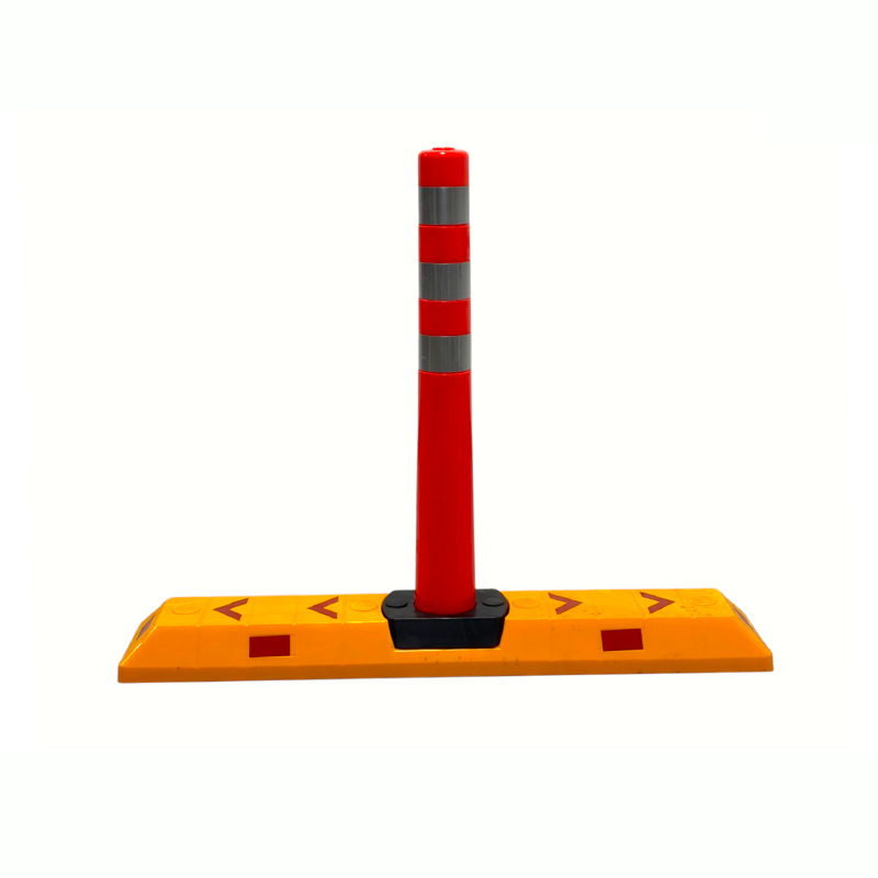 Modularer flexibler Leitpfosten mit Fahrbahntrennungsbordstein
