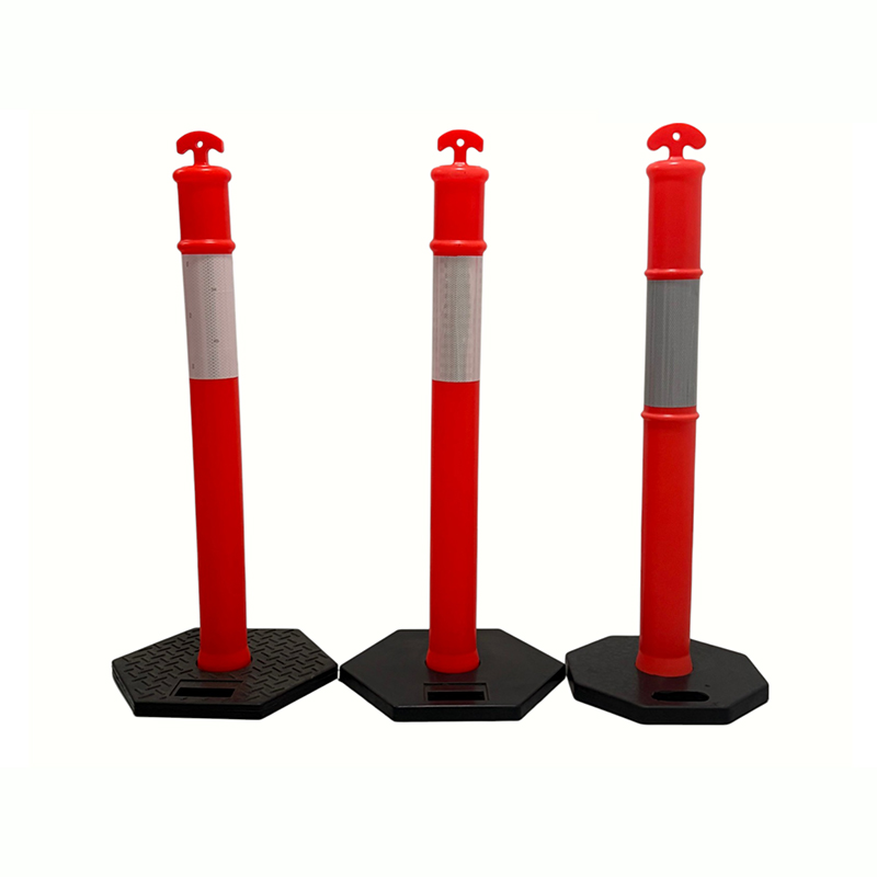 Robuster Verkehrswarnpfosten mit Griff oben