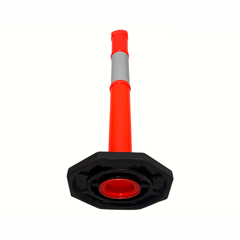 Robuster Verkehrswarnpfosten mit Griff oben