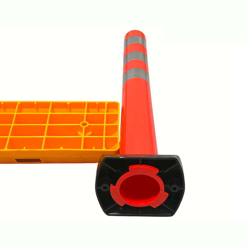 Modularer flexibler Leitpfosten mit Fahrbahntrennungsbordstein