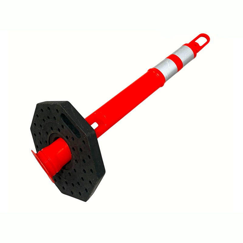 Robuster Verkehrswarnpfosten mit Griff oben