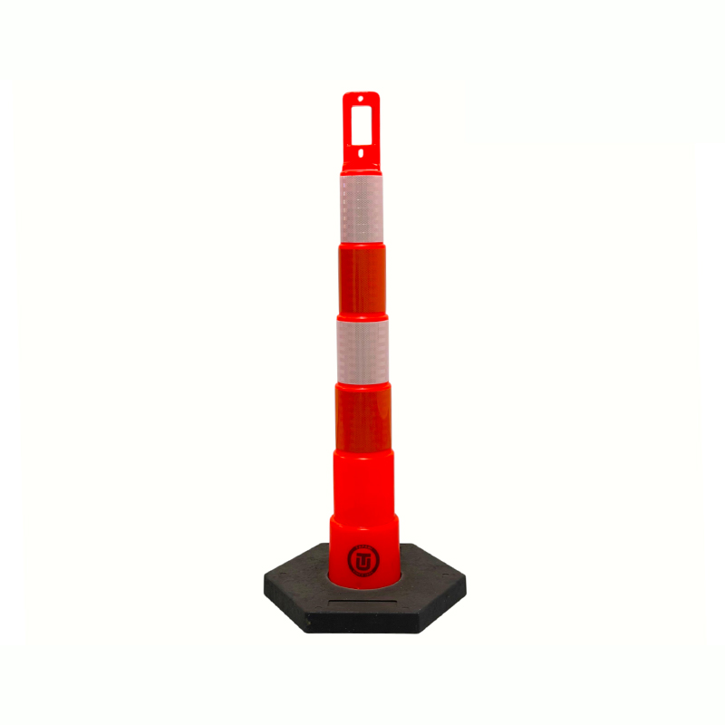 Robuster Verkehrswarnpfosten mit Griff oben