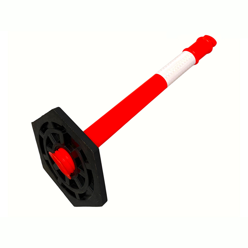 Robuster Verkehrswarnpfosten mit Griff oben