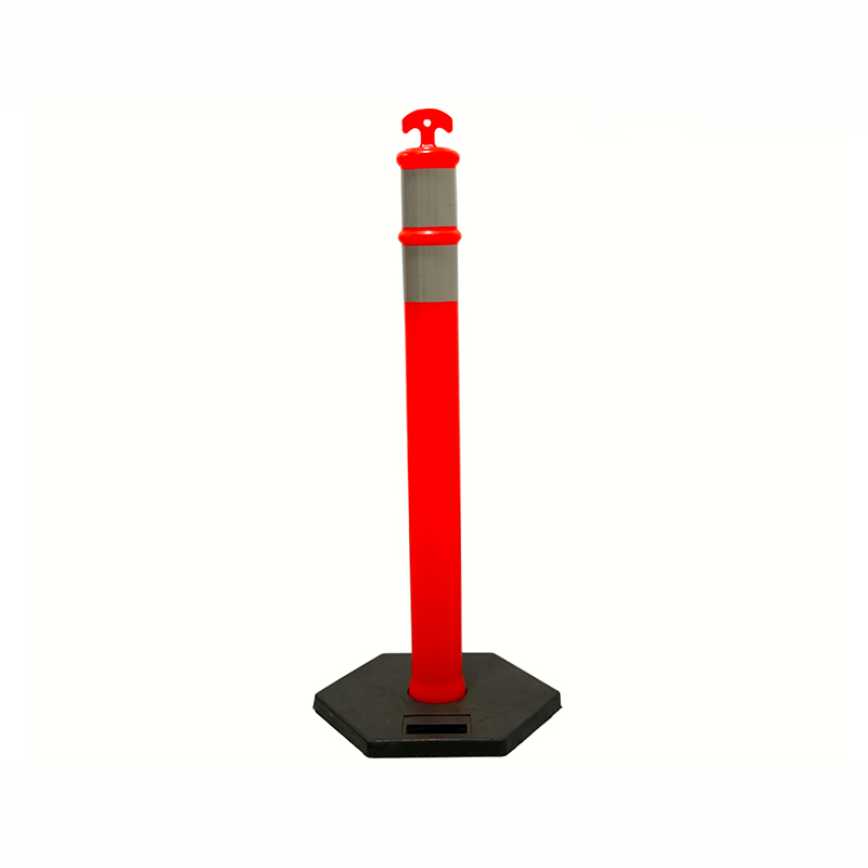Robuster Verkehrswarnpfosten mit Griff oben