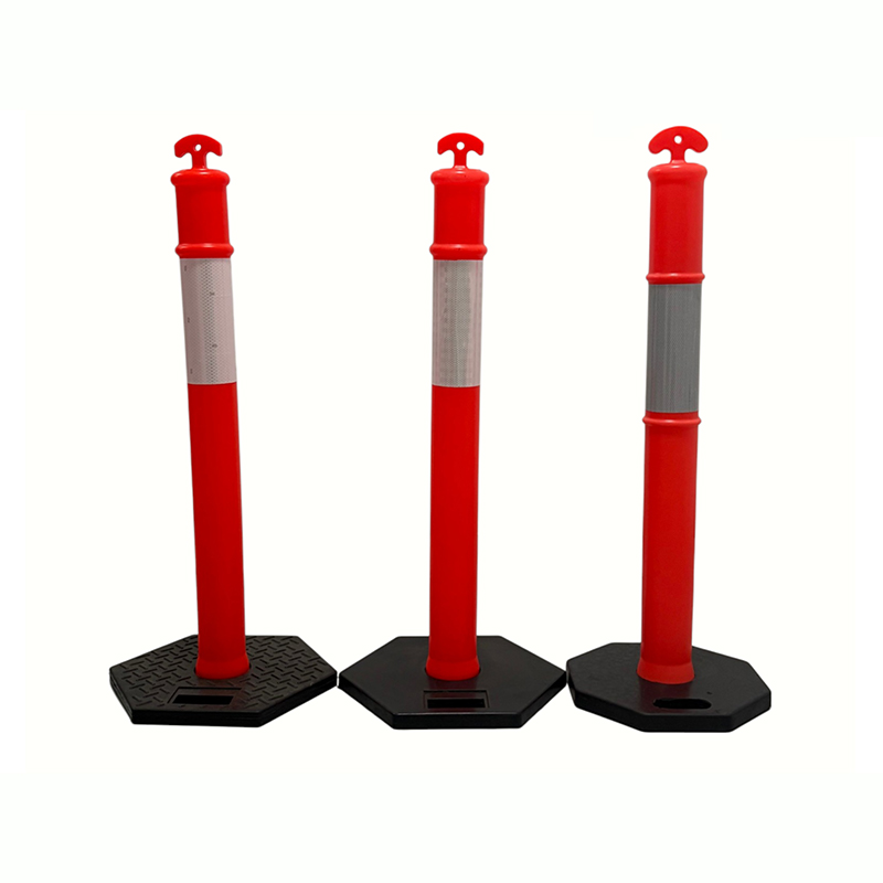 Robuster Verkehrswarnpfosten mit Griff oben