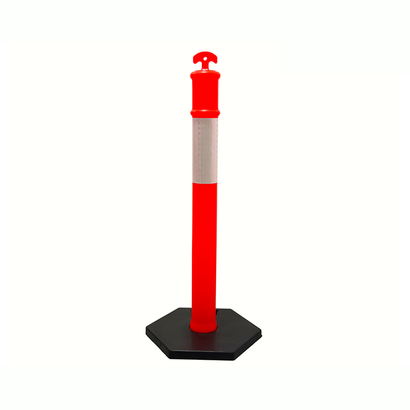 Robuster Verkehrswarnpfosten mit Griff oben