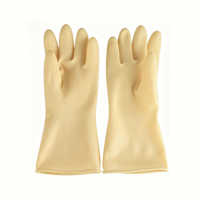 Strapazierfähige säure-/alkalibeständige Latex-Gummihandschuhe