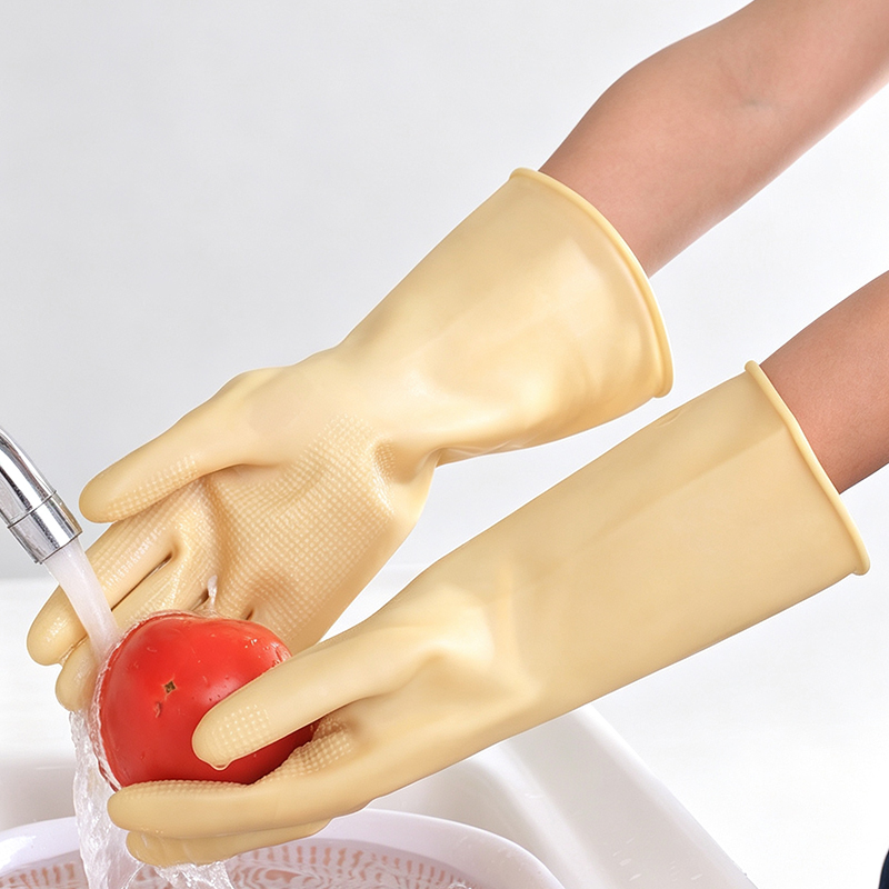 Strapazierfähige säure-/alkalibeständige Latex-Gummihandschuhe