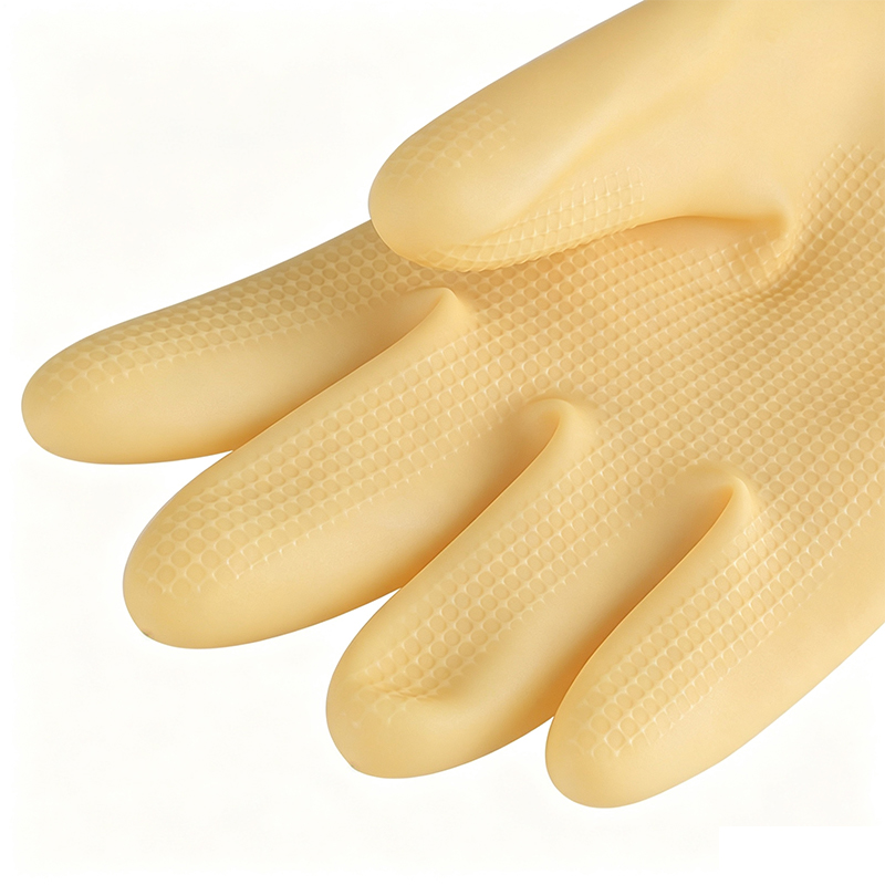 Strapazierfähige säure-/alkalibeständige Latex-Gummihandschuhe