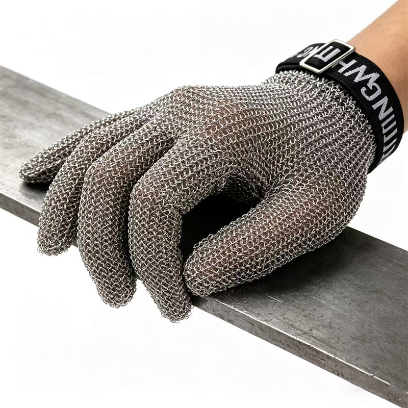 Anti-Schneide-Handschuhe aus Edelstahl mit Ringgeflecht