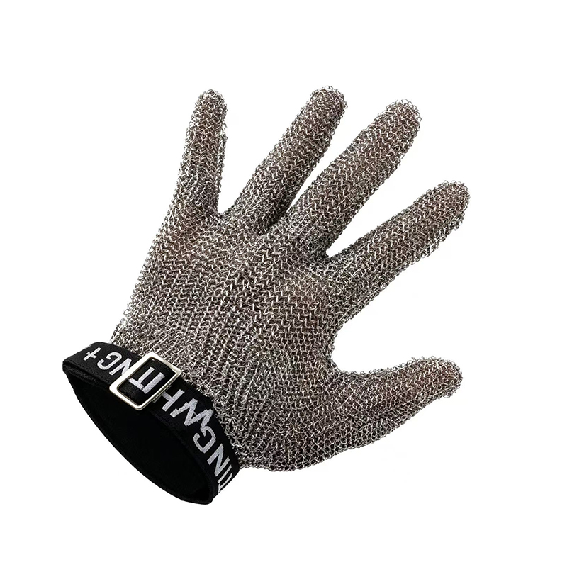 Anti-Schneide-Handschuhe aus Edelstahl mit Ringgeflecht