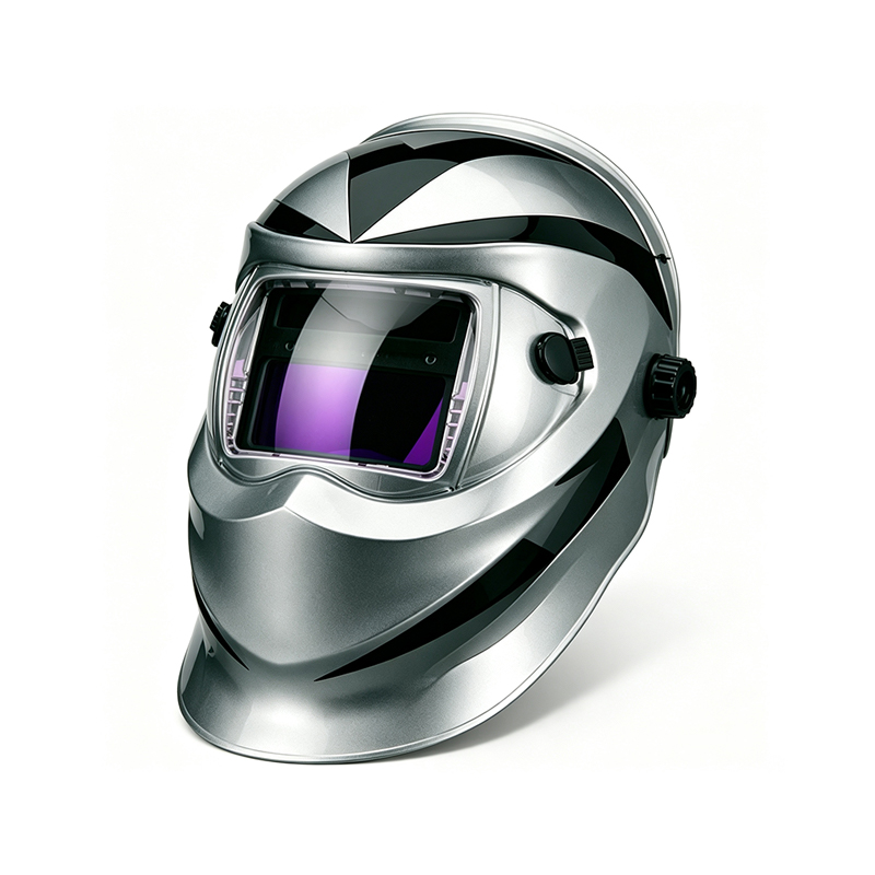 Solarer, automatisch verdunkelnder digitaler Schweißhelm mit Touchscreen-Bedienelementen