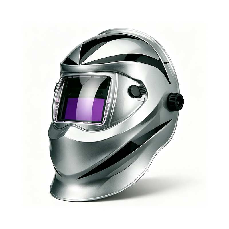 Solarer, automatisch verdunkelnder digitaler Schweißhelm mit Touchscreen-Bedienelementen