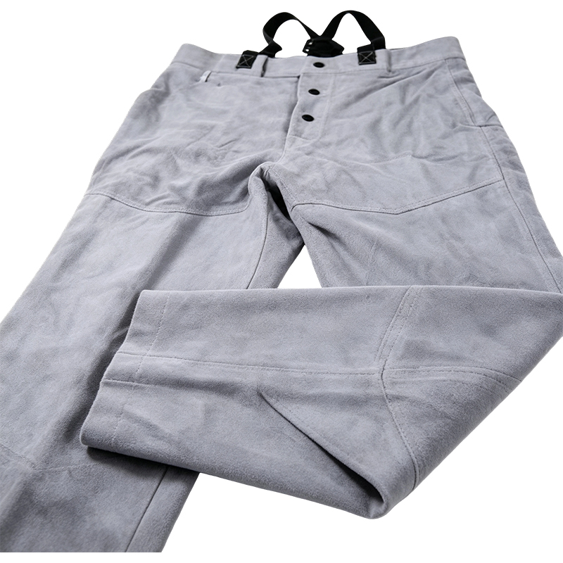 Schweißerhose aus natürlichem Rindspaltleder