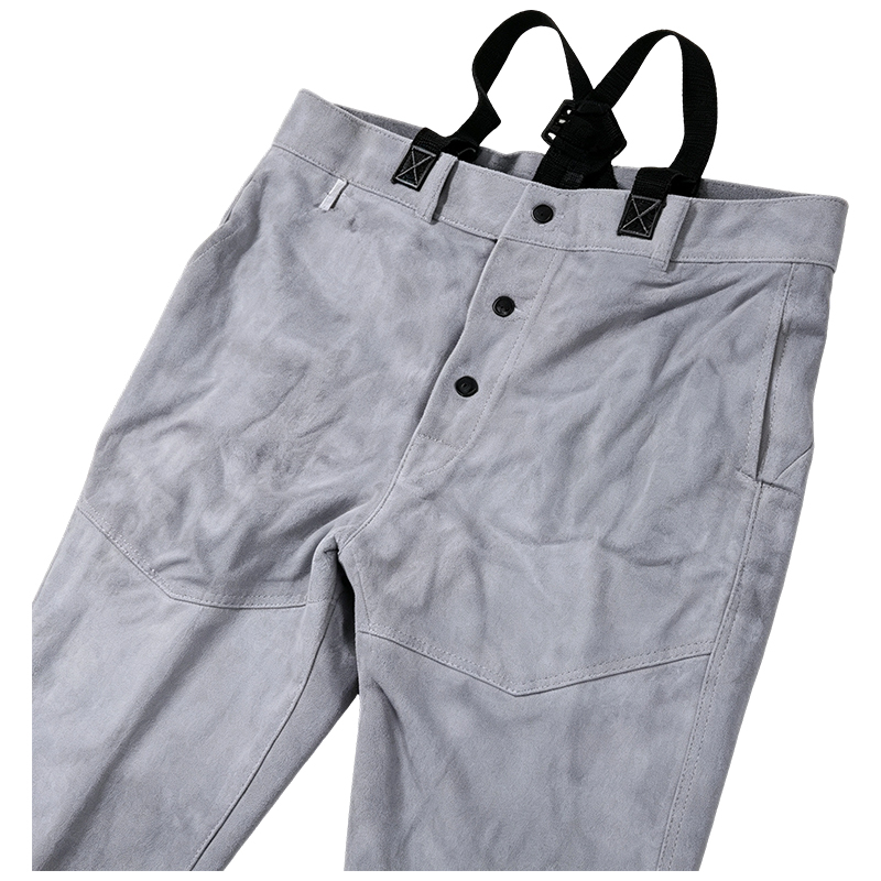 Schweißerhose aus natürlichem Rindspaltleder