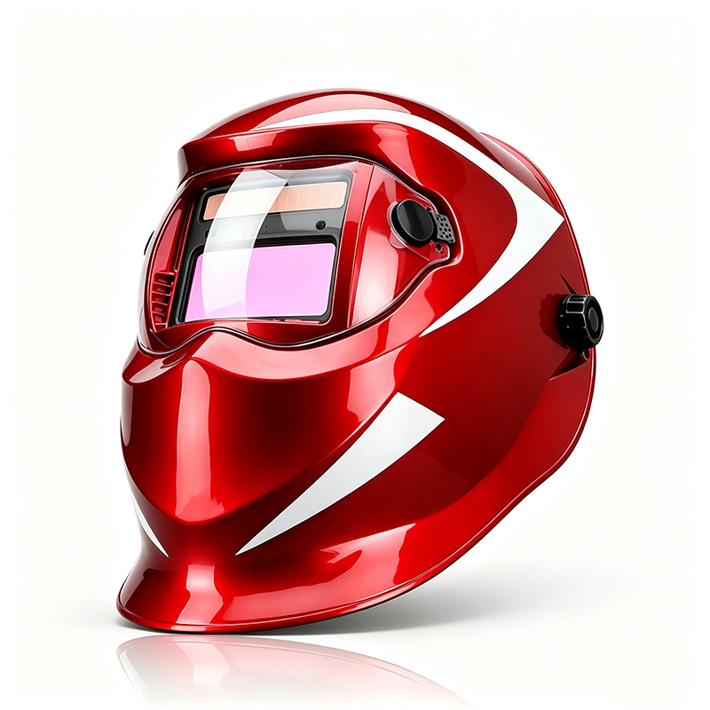 Solarer, automatisch verdunkelnder digitaler Schweißhelm mit Touchscreen-Bedienelementen