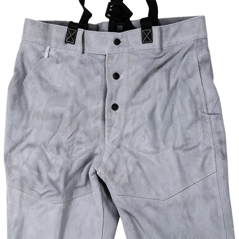 Schweißerhose aus natürlichem Rindspaltleder