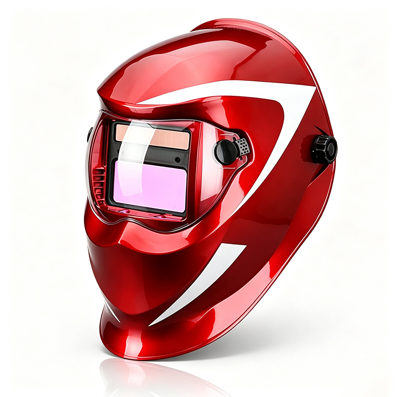 Solarer, automatisch verdunkelnder digitaler Schweißhelm mit Touchscreen-Bedienelementen