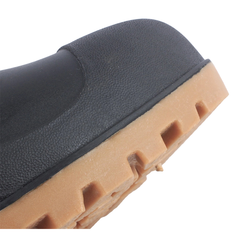Schwarze PVC-Regenstiefel mit mattierter Stahlkappe